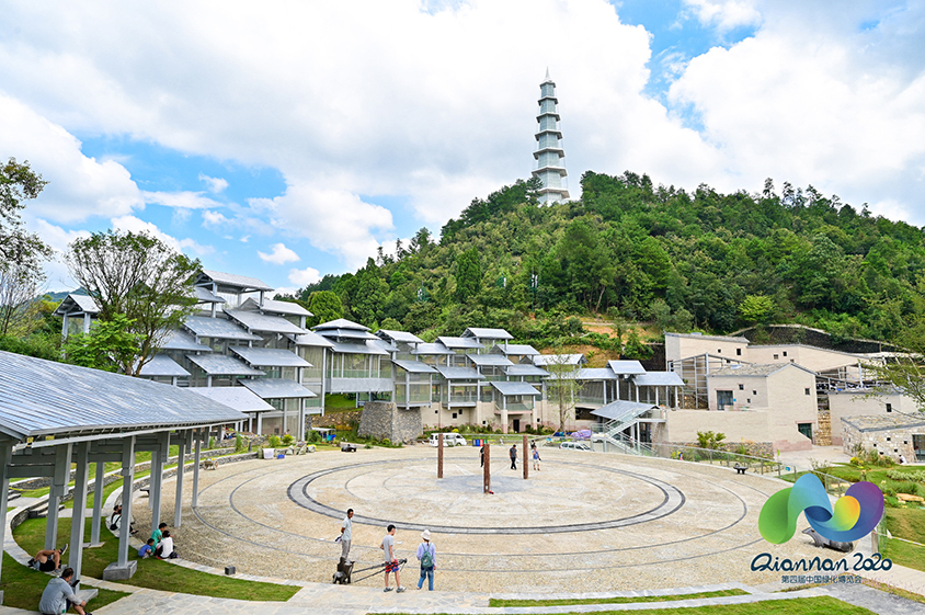 貴州綠博園場館選用錦埴軟瓷做為外飾面材料